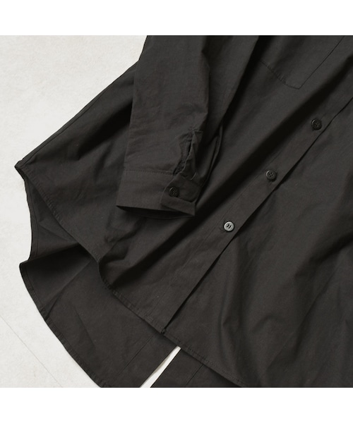 Lavish Gate（ラヴィッシュゲート）の「nh-tops-02129　バックスリット　オーバー シャツ　ブラック（シャツ/ブラウス・レディース・その他）」の10枚目の写真