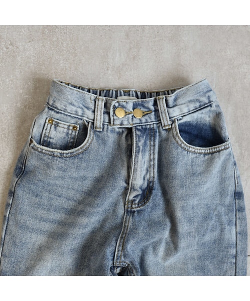 Lavish Gate（ラヴィッシュゲート）の「bottoms-02003　ウォッシュ加工　テーパードデニムパンツ　ブルー（デニムパンツ・レディース・その他）」の12枚目の写真