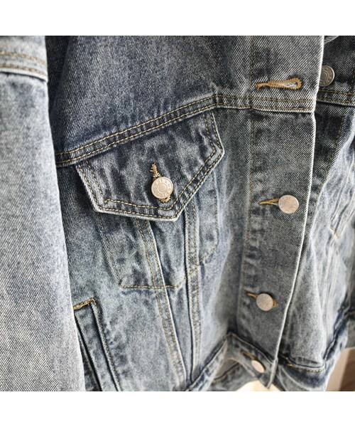 Lavish Gate（ラヴィッシュゲート）の「outer-02005　オーバーサイズ　ショート丈　デニムジャケット（デニムジャケット・レディース・その他）」の10枚目の写真