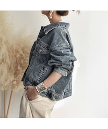 Lavish Gate | outer-02005　オーバーサイズ　ショート丈　デニムジャケット(デニムジャケット)