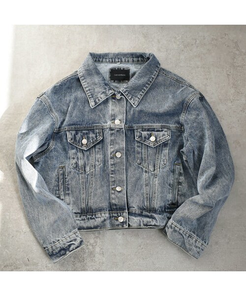 Lavish Gate（ラヴィッシュゲート）の「outer-02005　オーバーサイズ　ショート丈　デニムジャケット（デニムジャケット・レディース・その他）」の11枚目の写真