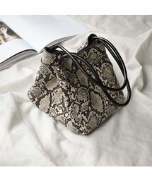 Lavish Gate | bag2-02472　パイソン柄　スクエアバッグ(ハンドバッグ)