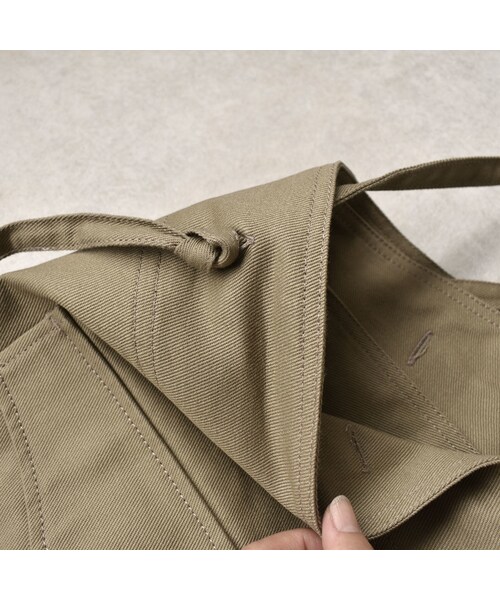 Lavish Gate（ラヴィッシュゲート）の「bottoms-04009　日本製　カツラギ　ワンショルダーストラップ　ラップスカート　カーキベージュ　ブラウン（スカート・レディース・その他）」の13枚目の写真