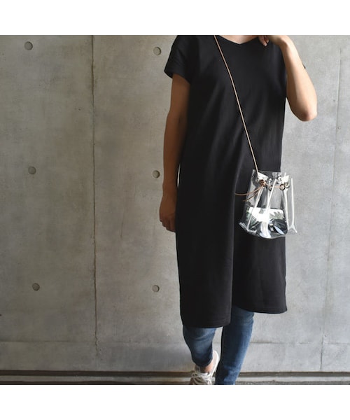 Lavish Gate（ラヴィッシュゲート）の「bag2-02331　本革ヌメコード　PVC素材　クリアバッグ　巾着バッグ（ショルダーバッグ・レディース・その他）」の8枚目の写真