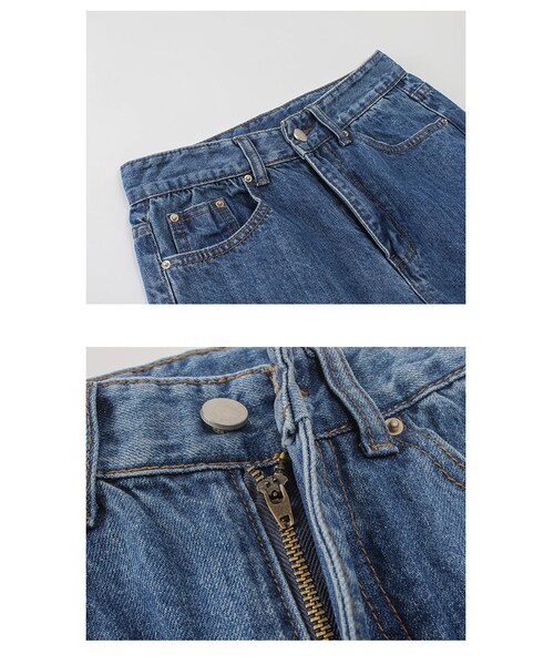 Lavish Gate（ラヴィッシュゲート）の「bottoms-02026　ハイウエスト　ワンウォッシュ　テーパードデニムパンツ（デニムパンツ・レディース・その他）」の7枚目の写真