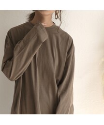 Lavish Gate | nh-tops-02130 オーバーサイズ ロンT モカ(Tシャツ/カットソー)