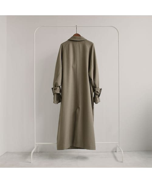 Lavish Gate（ラヴィッシュゲート）の「outer-04004　日本製　防シワ　ヘリンボーン　オーバーステンカラーコート（ステンカラーコート・レディース・その他）」の7枚目の写真