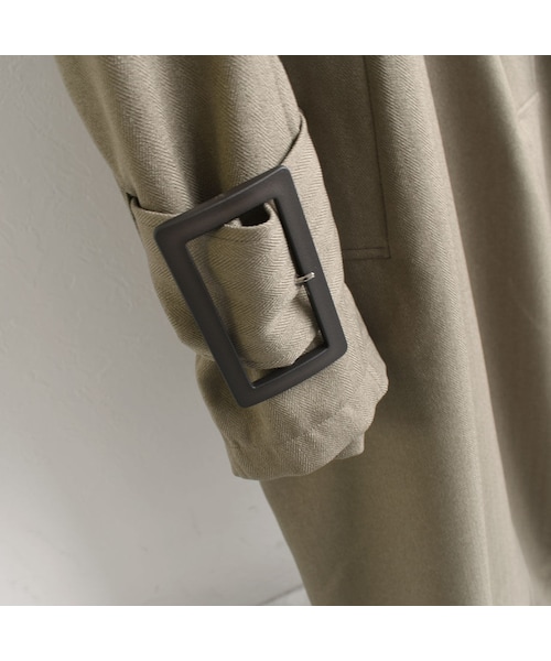 Lavish Gate（ラヴィッシュゲート）の「outer-04004　日本製　防シワ　ヘリンボーン　オーバーステンカラーコート（ステンカラーコート・レディース・その他）」の11枚目の写真