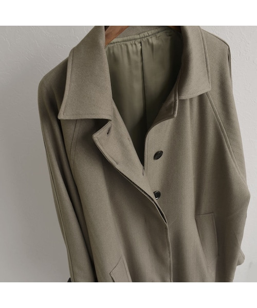 Lavish Gate（ラヴィッシュゲート）の「outer-04004　日本製　防シワ　ヘリンボーン　オーバーステンカラーコート（ステンカラーコート・レディース・その他）」の9枚目の写真