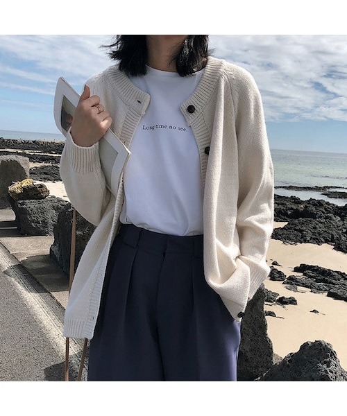 Lavish Gate（ラヴィッシュゲート）の「nh-tops-02019 　ロゴデザイン　Ｔシャツ　ホワイト（Tシャツ/カットソー・レディース・その他）」の3枚目の写真