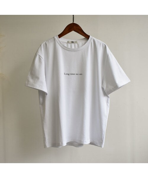 Lavish Gate（ラヴィッシュゲート）の「nh-tops-02019 　ロゴデザイン　Ｔシャツ　ホワイト（Tシャツ/カットソー・レディース・その他）」の7枚目の写真