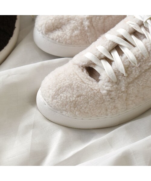 Lavish Gate（ラヴィッシュゲート）の「shoes-02087　ボアスニーカー　エクリュ　ダークブラウン（スニーカー・レディース・その他）」の9枚目の写真