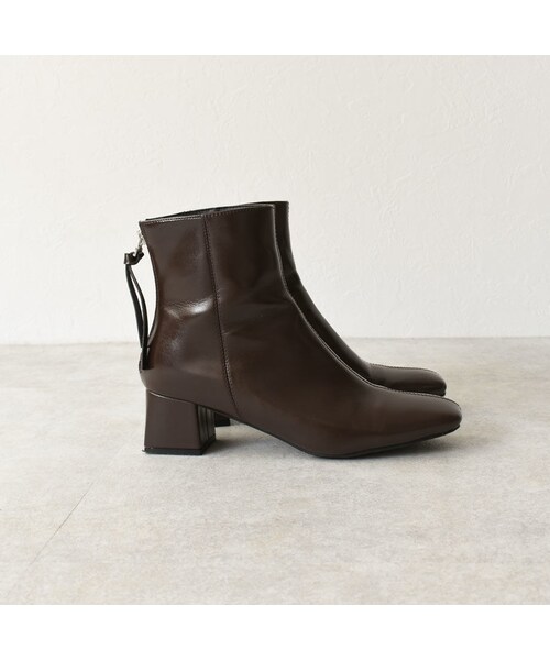 Lavish Gate（ラヴィッシュゲート）の「shoes-02086　エコレザー　スクエアトゥ　ショートブーツ　ブラウン　ダークブラウン　ブラック（ブーツ・レディース・その他）」の12枚目の写真