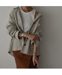 Lavish Gate | outer-04001　日本製　コーデュロイジャケット　エクリュ　ブラウン(テーラードジャケット)