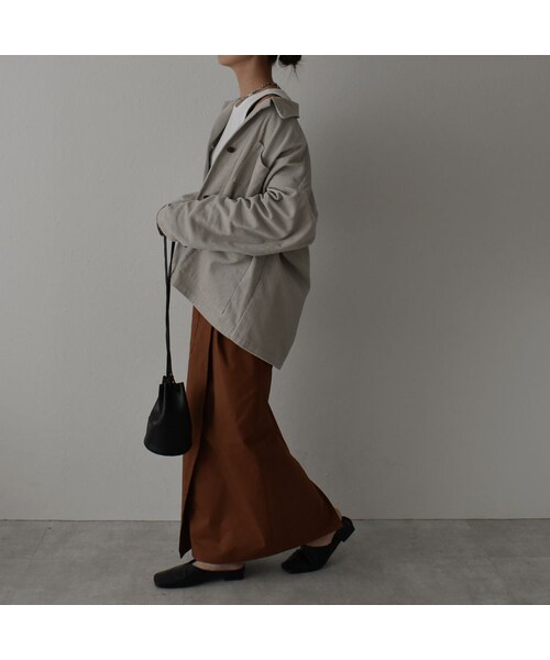 Lavish Gate（ラヴィッシュゲート）の「outer-04001　日本製　コーデュロイジャケット　エクリュ　ブラウン（テーラードジャケット・レディース・その他）」の5枚目の写真