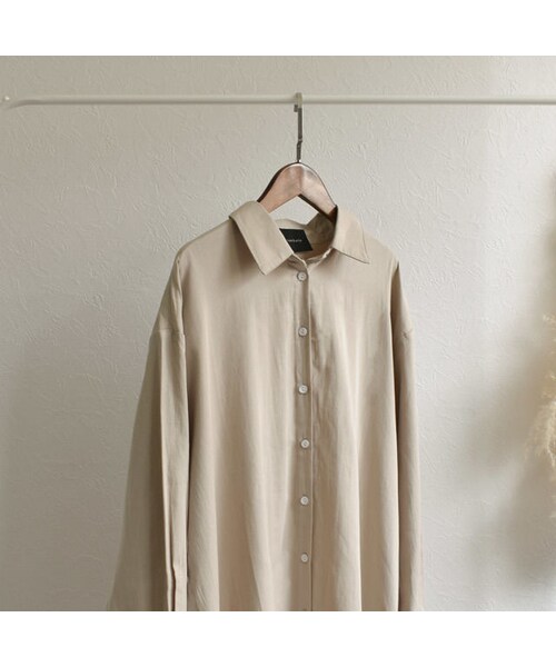 Lavish Gate（ラヴィッシュゲート）の「onepiece-02004　サイドボタンスリット　シャツワンピース　ベージュ（ワンピース・レディース・その他）」の13枚目の写真