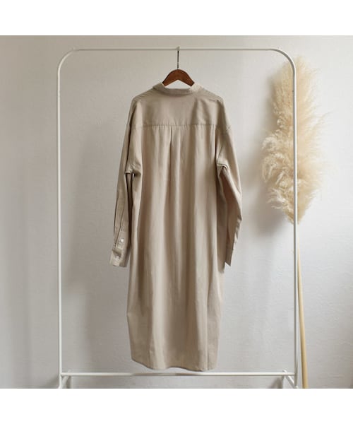 Lavish Gate（ラヴィッシュゲート）の「onepiece-02004　サイドボタンスリット　シャツワンピース　ベージュ（ワンピース・レディース・その他）」の11枚目の写真