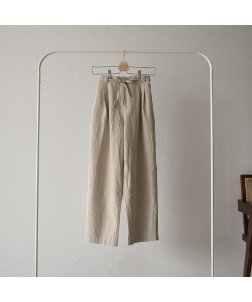 Lavish Gate（ラヴィッシュゲート）の「bottoms-02007　リネン混 ワイドテーパードパンツ（その他パンツ・レディース・その他）」の5枚目の写真