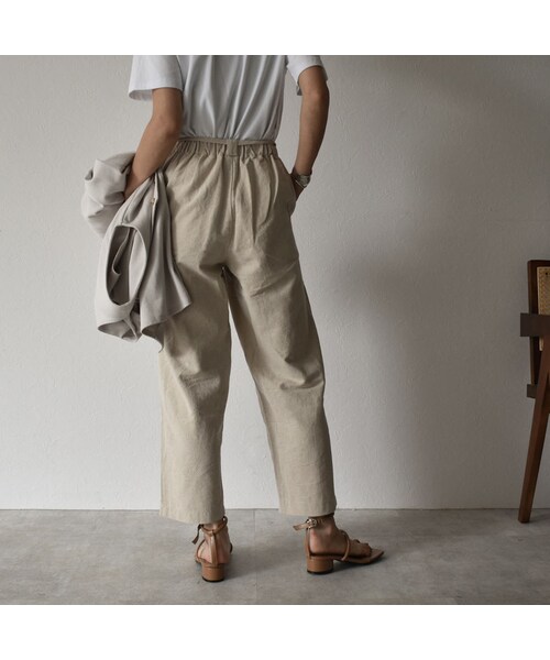 Lavish Gate（ラヴィッシュゲート）の「bottoms-02007　リネン混 ワイドテーパードパンツ（その他パンツ・レディース・その他）」の11枚目の写真