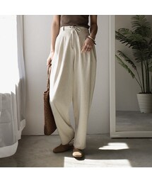 Lavish Gate | bottoms-02007　リネン混 ワイドテーパードパンツ(その他パンツ)