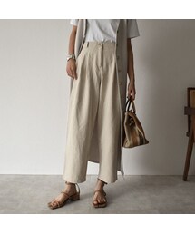 Lavish Gate | bottoms-02007　リネン混 ワイドテーパードパンツ(その他パンツ)
