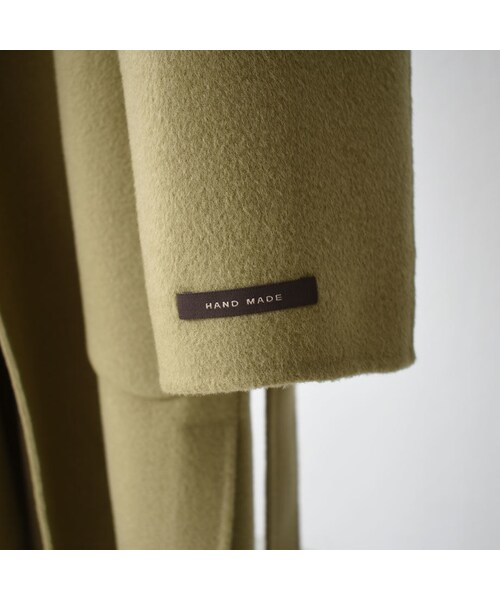 Lavish Gate（ラヴィッシュゲート）の「coat-02025　ウール90　バックタックガウンコート　リバー仕立て　オリーブ（チェスターコート・レディース・その他）」の12枚目の写真