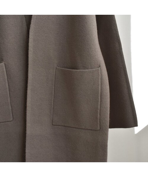Lavish Gate（ラヴィッシュゲート）の「coat-02020　ウール混　ニットガウンコート　グレージュ（チェスターコート・レディース・その他）」の12枚目の写真