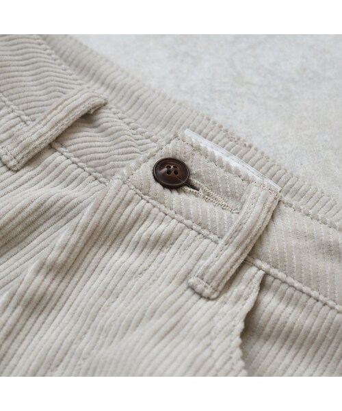 Lavish Gate（ラヴィッシュゲート）の「bottoms-04001　日本製　コーデュロイ　テーパードラフパンツ　エクリュ　ブラウン（その他パンツ・レディース・その他）」の12枚目の写真