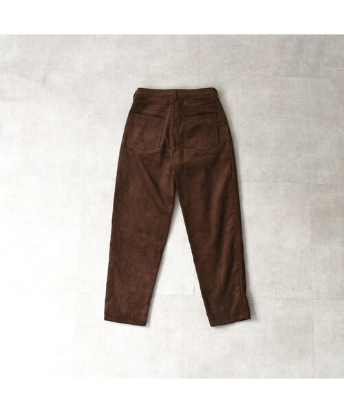 Lavish Gate（ラヴィッシュゲート）の「bottoms-04001　日本製　コーデュロイ　テーパードラフパンツ　エクリュ　ブラウン（その他パンツ・レディース・その他）」の5枚目の写真