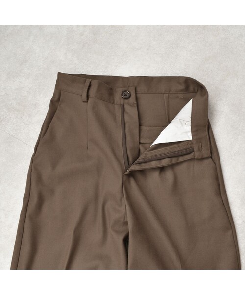 Lavish Gate（ラヴィッシュゲート）の「bottoms-02032　日本製　ウールライク　ジッパースリットデザイン　トラウザー パンツ　ブラウン　ブラック（その他パンツ・レディース・その他）」の12枚目の写真
