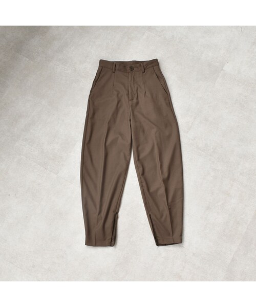Lavish Gate（ラヴィッシュゲート）の「bottoms-02032　日本製　ウールライク　ジッパースリットデザイン　トラウザー パンツ　ブラウン　ブラック（その他パンツ・レディース・その他）」の9枚目の写真