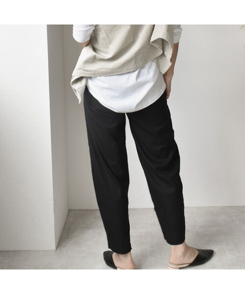 Lavish Gate（ラヴィッシュゲート）の「bottoms-02032　日本製　ウールライク　ジッパースリットデザイン　トラウザー パンツ　ブラウン　ブラック（その他パンツ・レディース・その他）」の8枚目の写真