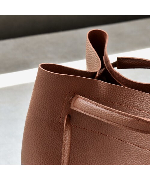 Lavish Gate(ラヴィッシュゲート)の「bag2-02469 エコレザーシボ加工 スクエアショルダーバッグ ハンドバッグ ブラウン(ショルダーバッグ・レディース・その他)」の8枚目の写真