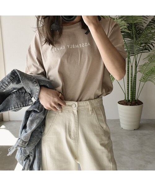 Lavish Gate（ラヴィッシュゲート）の「bottoms-02008　カットオフテーパード パンツ　オフホワイト（デニムパンツ・レディース・その他）」の7枚目の写真