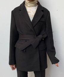 no brand | waist belt coat(チェスターコート)