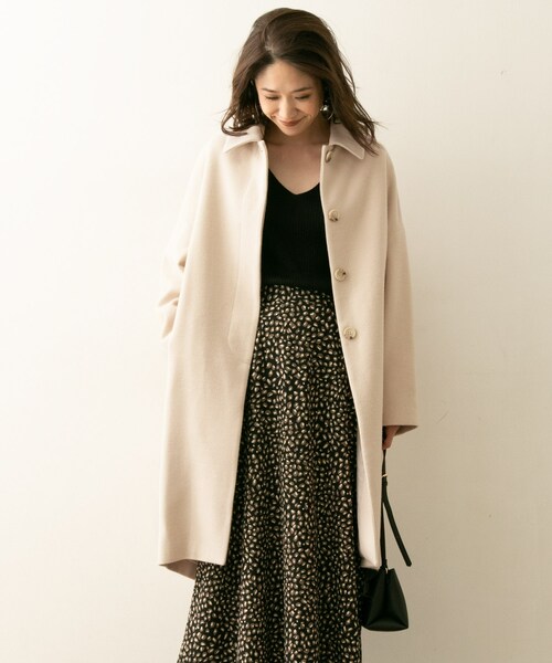 F by ROSSO（エフバイロッソ）の「F by ROSSO サーモライトステンカラーコート（その他・レディース・BEIGE/BLACK/DARK BROWN・FREE）」の4枚目の写真