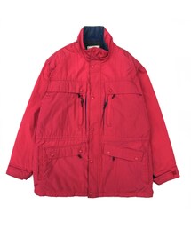 90s L.L.Bean / Wool Lined Nylon Jacket / Red / Used