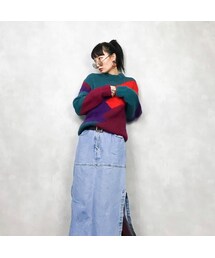 USED | Colorful mohair pop knit-727-11(ニット/セーター)