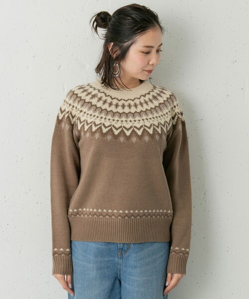 URBAN RESEARCH Sonny Label(アーバンリサーチサニーレーベル)の「求心ジャガードニットプルオーバー(その他・レディース・オフ/グレー/ブラウン・FREE)」の8枚目の写真