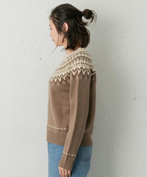 URBAN RESEARCH Sonny Label(アーバンリサーチサニーレーベル)の「求心ジャガードニットプルオーバー(その他・レディース・オフ/グレー/ブラウン・FREE)」の9枚目の写真