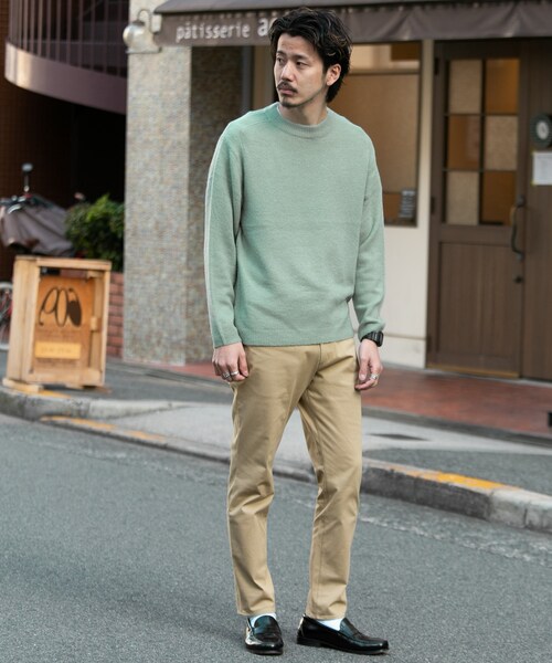 URBAN RESEARCH Sonny Label(アーバンリサーチサニーレーベル)の「ウール混ストレッチニットプルオーバー(その他・メンズ・グレー/ピンク/グリーン/ネイビー・M/L)」の9枚目の写真