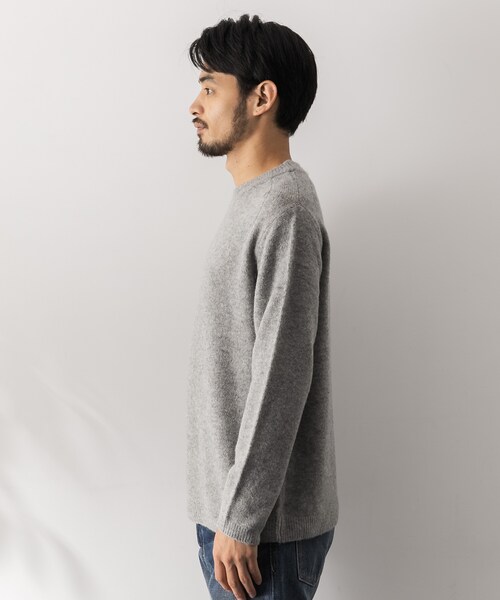 URBAN RESEARCH Sonny Label(アーバンリサーチサニーレーベル)の「ウール混ストレッチニットプルオーバー(その他・メンズ・グレー/ピンク/グリーン/ネイビー・M/L)」の12枚目の写真