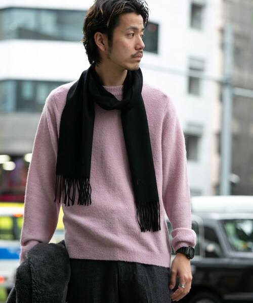 URBAN RESEARCH Sonny Label(アーバンリサーチサニーレーベル)の「ウール混ストレッチニットプルオーバー(その他・メンズ・グレー/ピンク/グリーン/ネイビー・M/L)」の3枚目の写真