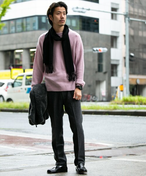 URBAN RESEARCH Sonny Label(アーバンリサーチサニーレーベル)の「ウール混ストレッチニットプルオーバー(その他・メンズ・グレー/ピンク/グリーン/ネイビー・M/L)」の6枚目の写真