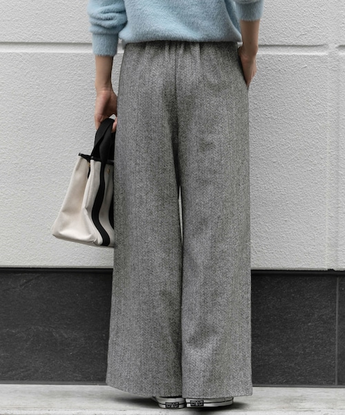 ヨリ　サニーツイードジレ サニーツイードワイドパンツ セットアップ　アイボリー yori