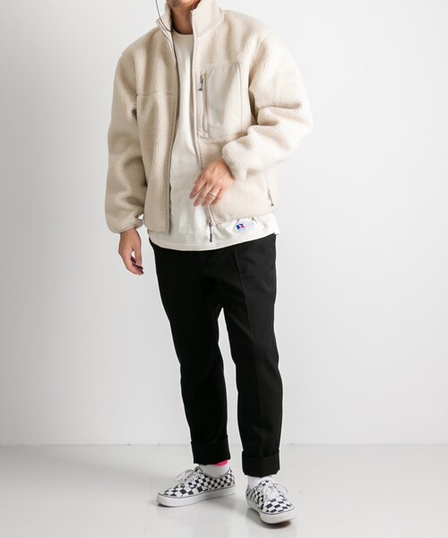 thisisneverthat SP ボア フリース ジャケット Lアイボリー thisisneverthat SP ボア フリース ジャケット Lアイボリー
