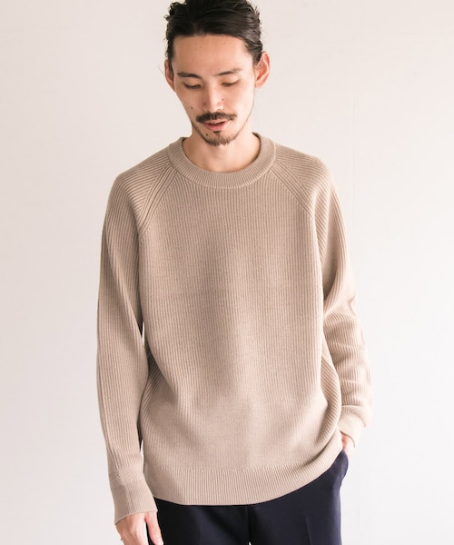 【URBAN RESEARCH】ウール片畦クルーネック 片畦 クルーネックプルオーバーニット(トップス)｜MACKINTOSH