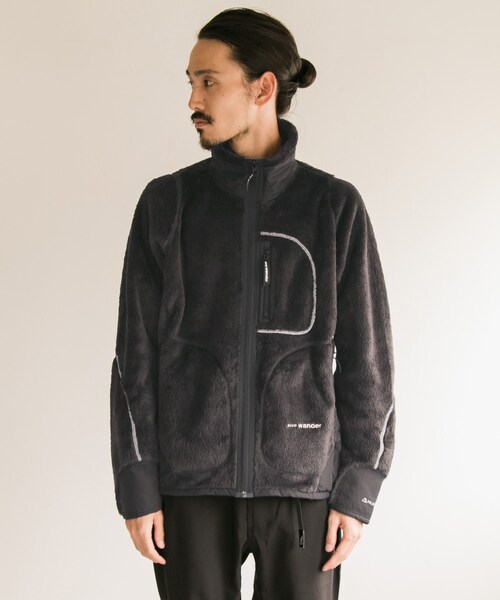 and wander（アンドワンダー）の「and wander high loft fleece jacket  