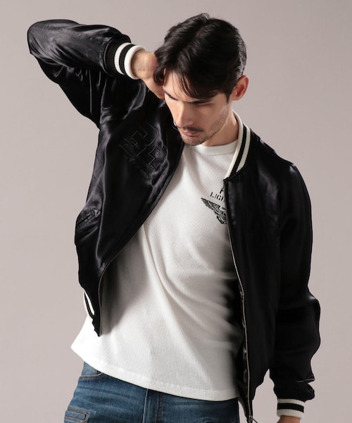 AVIREX（アヴィレックス）の「【予約商品】ハブ スカ ジャケット/HABU SKA JACKET（ジャケット/アウター・メンズ・BLACK/L/GREY/NAVY・M, L, XL, XXL）」の2枚目の写真