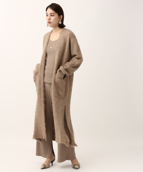 週末お値下げ: chaos カシミヤニットロングガウンF ベージュカオス Chaos（カオス）の「カシミヤニットロングガウン（）」 - WEAR